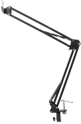 Gadpiparty Supporto per Webcam Braccio Snodabile in Metallo, Giunti e Braccia Regolabili, Doppia Molla di Sospensione, per Famiglie e Negozi