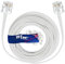 1STec 50M ADSL 2+ RJ11 Modem Extension Cable for BT Infinity Sky Q Talktalk Plusnet EE Vodafone Now Broadband First Utility & Post Office FTTC Fibre/Standard Internet Connections (50 Metre White)