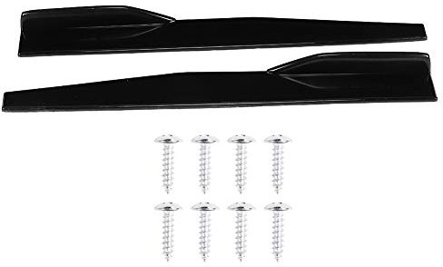 Spoiler latéral de Voiture, 29.3in séparateurs de Bas de Caisse de Jupe latérale de Voiture Protecteur Universel Anti-Rayures Noir Brillant pièces modifiées
