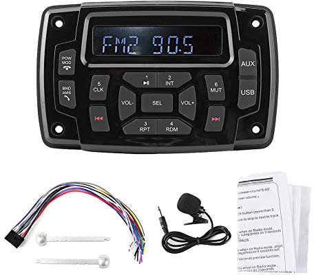 Récepteur Multimédia, Lecteur Mp3 Marin Compact 12 V Am/fm Récepteur Stéréo Numérique Radio Bluetooths Pour Bateau Marin