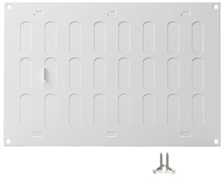 300x200mm Bianca Regolabile Griglia di Ventilazione in Metallo - Griglie D'Aerazione