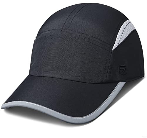 GADIEMKENSD Womens Hats Baseball Cap UPF 50+ Sun Quick Dry Lightweight Breathable Reflective Trucker Hat Outdoor Hiking Fishing Run Golf Sports A Dad Mesh Hats Running Hat Ponytail for Women Black XL