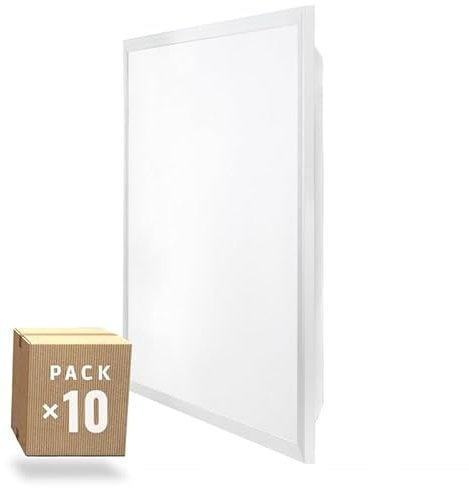 Pack 12 Panel LED 40W 4.000Lm 6000ºK 60x60Cm Enrejado UGR19 40.000H [HO-PG-600x600-40W-CW-PK12] | Greenice