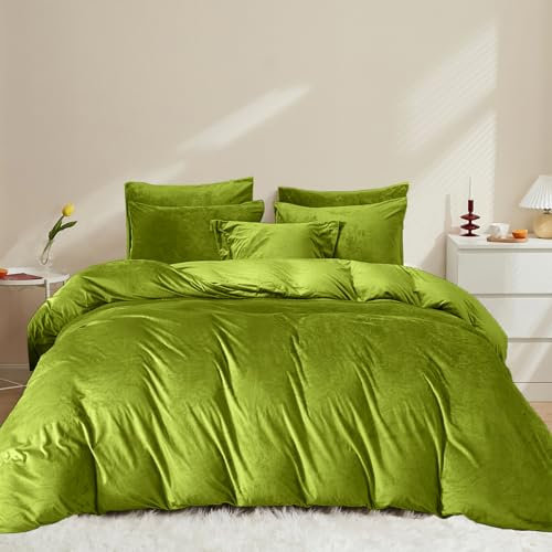 Covebett Biancheria da letto calda 140 x 200 cm, in flanella, calda, in pile Shaggy Cashmere Touch, morbida, invernale, in pile corallo, con chiusura lampo e 1 federa da 70 x 90 cm