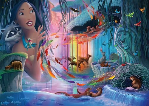 Ravensburger - Puzzle Adulte - Puzzle 1000 pièces - Pocahontas (Collection Château Disney Princ.) - Adultes et Enfants à partir de 14 Ans - Puzzle de qualité supérieure - Disney - 12001344
