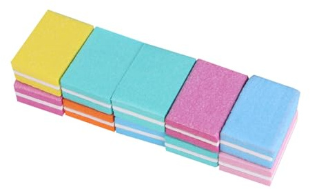 TOVINANNA 10 Pezzi Lime per Unghie in Eva Spugna Magica per Modifica Ungueale Comoda per Uso a Casa e Salone Manicure Colore Casuale