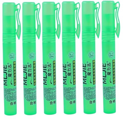 Líquido blanco, 6 unidades de líquido corrector para papel térmico, blanco de secado rápido con tapa, borrador portátil para el hogar, la escuela, la oficina, protección de documentos