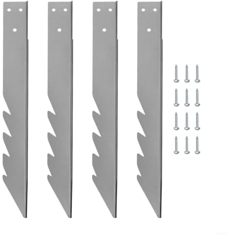 Juego de 4 anclajes de suelo de acero galvanizado para columpios, marcos de escalada, equipo de juego de jardín, resistente a la intemperie, 400 mm