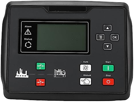 Fafeicy Automatisk Startgeneratorstyrenhet 15-360V Auto Start-styrmodul med LCD-display och Flera Språk för Noggrann Mätning och Timing