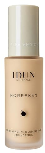 IDUN Minerals Norrsken Liquid Foundation - Illuminating With Medium Coverage - Freja, Light/Medium Warm