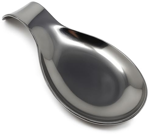 LS Kitchen - Kitchen Spoon Rest - Stainless Steel Kitchen Spoon Holder - Cooking Spoon Holder - Cooking Spoon Rest - Spoon Rest for Kitchen - Stainless Steel Spoon Rest for Kitchen - Silver