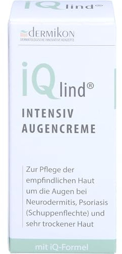 iQlind Intensiv Augencreme mit Hyaluronsäure zur Pflege der Haut der Augenregion, 15 ml Creme