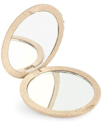 Beter – Espejo doble portátil Natural Fiber, aumento x4, elaborado con fibras de trigo, perfecto para llevar en el bolso y de viaje