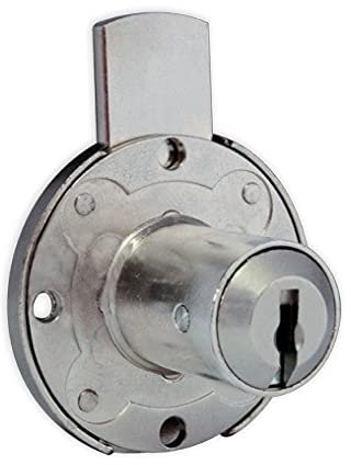 Serratura per cassetto cilindro Ø 16,5 da applicare KYR 4C - Nichel, 1