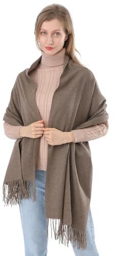 ACNCN Sciarpa da donna in cashmere, scialle pashmina, 300 g, extra large, spessa sciarpa in cashmere per l'inverno, 200cm*70cm