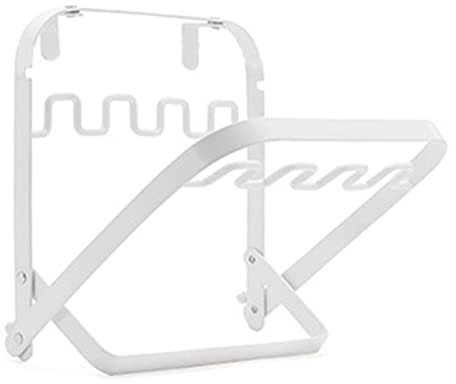 UPQRSG Supporto per Pattumiera Pieghevole, Supporto per Sacco della Spazzatura Portatile, Supporto per Immondizia da Esterno, Supporto per Staffa per Sacco della Spazzatura in Metallo(Bianco)