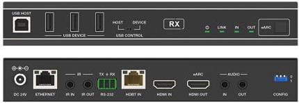 FOURKAY HDMI over CAT6 Extender 4K120, 90m, HDBT 3, USB, KVM, Data Pass