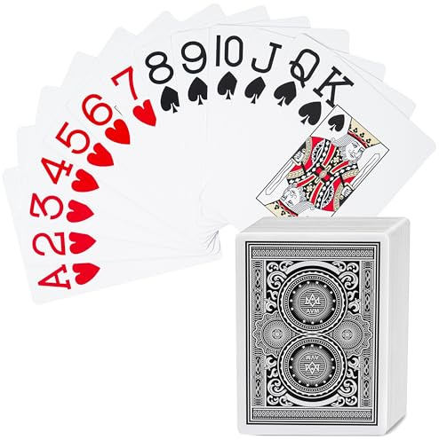 SWINILAYA Playing Cards - Cartas de Juego de plastico. Baraja Poker de Medidas Bridge e índice Standard. Naipes Premium plastificadas Ideales para Bridge, Skat, Otros Juegos y Trucos de Magia