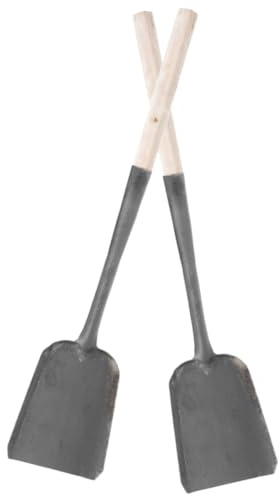 MOLUCKFU Kohlenschaufel Aus Robustem Eisen Mit Holzgriff Manuell Geschmiedet Ascheschaufel Für Haushalt Und Kaminreinigung Leicht Und Langlebig