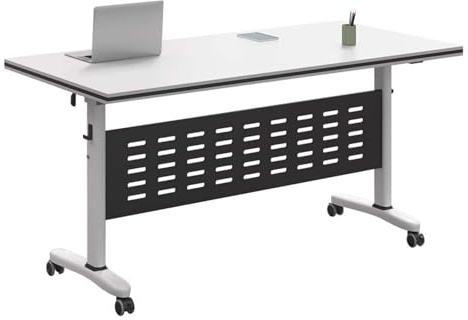 Escritorio plegable para laptop, mesa de escritura compacta para el hogar u oficina, estación de trabajo portátil con diseño plegable para espacios pequeños, dormitorios, salas de conferencias, 120 x
