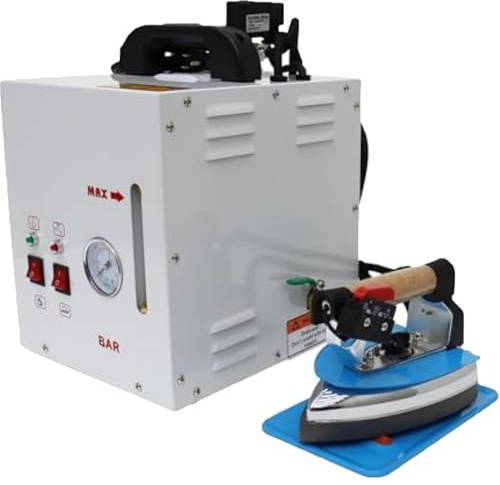 1600w Industriell åNgstrykstation Med 5 Liters Tank, 900w Elektrisk åNgstrykjäRnskokare, Temperaturjusterbar, HandhåLlen åNgkokare Med TryckmäTare FöR KläDaffäRer, KemtväTt