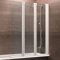 Schulte Badewannenaufsatz Duschabtrennung Badewanne Köln 3-teilig, 124 x 130 cm, Sicherheitsglas klar, Profile alpin-weiß