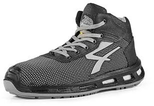 U-Power Red Lion Stego, Safety Shoes, High, Lightweight and Flexible, Anti perforation, Anti Puncture, with Infinergy Insert, with Aluminium Toe Caps (Grey 44)