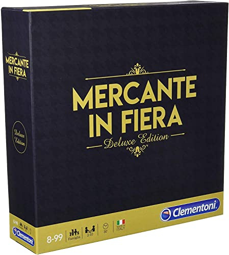 Clementoni - Mercante in Fiera Versione Deluxe, Giochi da Tavolo per Bambini 8+ Anni e Tutta la Famiglia, 2-10 Giocatori, 2 Modalità di Gioco, Made in Italy, Lingua Italiana, 16183
