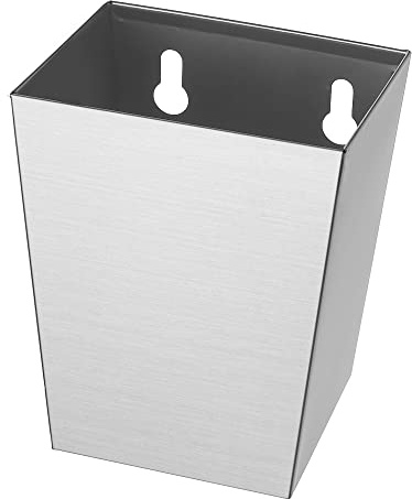 Jumiok Stainless Steel Bottle Cap Catcher Wall Mounted Beer Cap Collector Narrow with Drain Holes (Brushed Silver)
