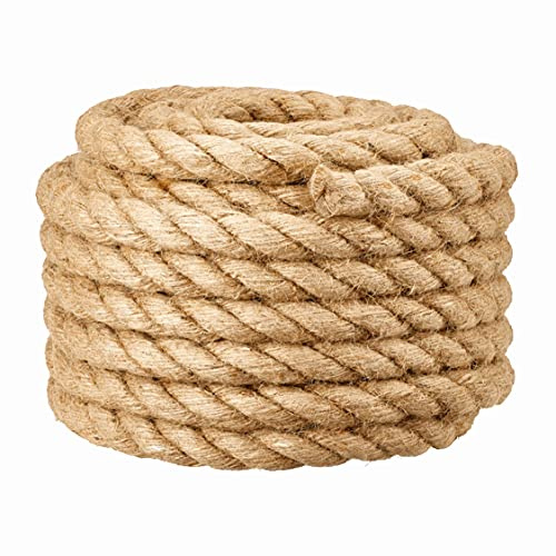 20 mm barriärrep för trapp- och balkongräcke, snöre för krigsbogserbåt, gungor, fartyg och lyft, gymnastikstrid och klättring, 20 mm x 20 m, beige