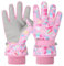 Handschuhe Kinder Winter Snow Skihandschuhe für 2-13 Jahre Mädchen Jungen PU Palme Wasserdicht Winddichte Warm Fleece Winterhandschuhe FahrradhandschuheThermohandschuhe Snowboard Skifahren Sports M