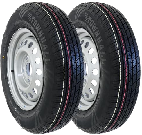 The Drive 2x Komplettrad 155/80R13 84N XL für Pkw-Anhänger & Caravan – Felge 4Jx13 H2 ET30 – Lochkreis 4x100 – Tragkraft 500kg – max. 140 km/h – hochwertige Ersatzräder für Autoanhänger