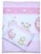 Kinderwagenset Baby Bettwäsche für Kinderwagen Bezüge Decke Kissen (Rosa, 4 tlg)