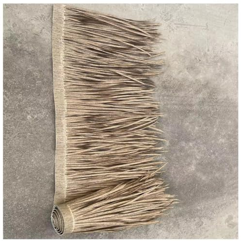 Generic Outdoor Simulation of thatched roof Decoration Pavilion Tiles Plastic Artificial Straw Artificial Straw shed Farmhouse Eaves thatched Curtain Decoration (Color : Yellow5, Size : 0.5x1m)