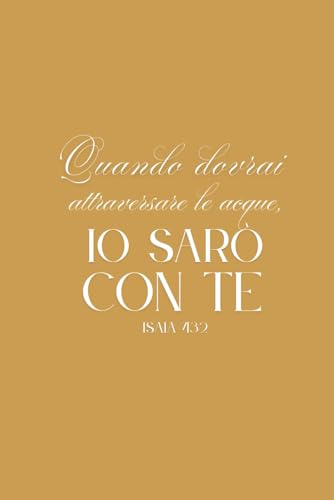 Quaderno a righe - Parola Viva |Quando dovrai…| A5 | 80 pagine: Quando dovrai attraversare le acque, io sarò con te - Isaia 43, 2