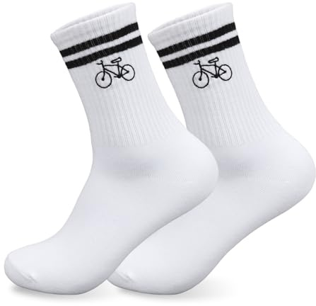 HUKUMA Rennrad Socken,35-46 Fahrradsocken Herren,Fahrrad Geschenk für Herren Damen,Rennrad Zubehör,Fahrradfahrer Tennissocken Accessoires,Lustiges Geschenk für Geburtstag Männer und Frauen