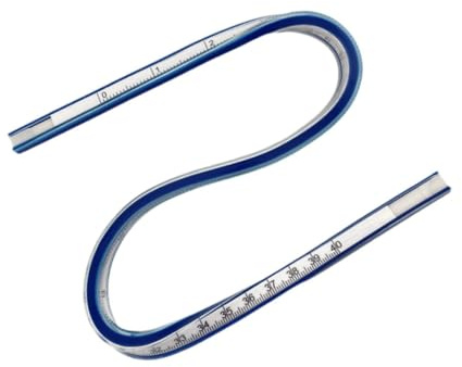 rongweiwang Flexibel kurvlinjal Mångsidigt mätverktyg Mjuk delningslinjal Ritning Ingenjörsprojekt Ritverktyg Flexibel böjd, 40 cm