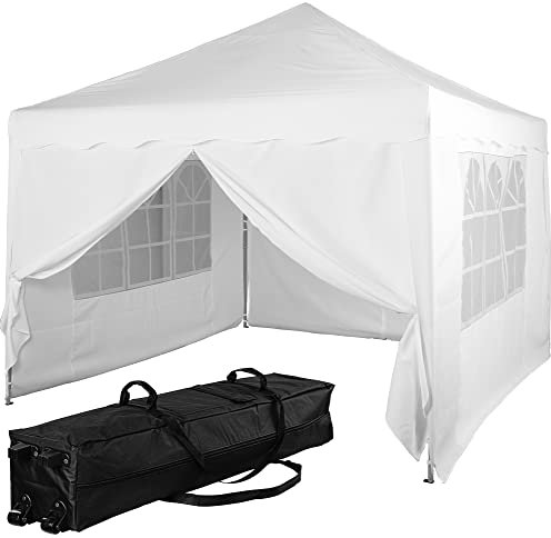 INSTENT Pavillon 3 x 3 m Basic wasserdicht UV Schutz 50+, 4 Seitenteile, Farbwahl, weiß