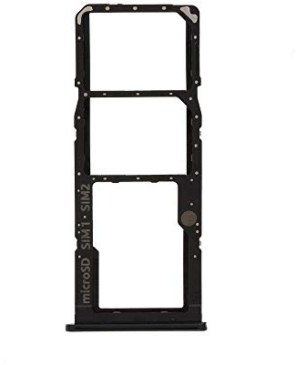 Compatibile con SAMSUNG GALAXY A51 A515F A515 / A71 A715F A715 SM-A715F Carrello Vassoio tray porta scheda nano Sim 1+ SIM 2 + SLOT SLITTA Alloggio Memoria Micro Sd CARD (Nero)