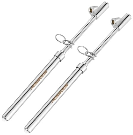 GODESON Dual Head Tire Pressure Gauge,Heavy Duty Tire Pressure Gauge Range 10-150PSI; 1-10Bar,Dual Head Truck Air Pressure Gauge (Pack of 2)