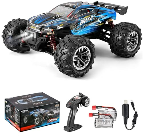 YONCHER YC100 Macchina Telecomandata Professionale, 1:20 4×4 Auto Camion Telecomandato, 36+ Kmh 2.4GHz RC Car Crawler con 2 batterie, 50+min Play Time regalo di Natale per adulti e bambini Combo