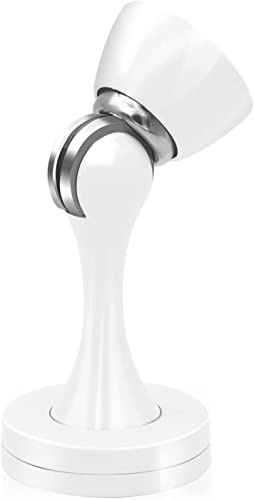 Magnetiskt dörrstopp, vit magnetisk dörrstopp, rostfritt stål, magnetisk dörrhållare, fångst, kraftiga magnetiska dörrstoppar, vägg, golv, dörrstoppare för golvlister, utomhus