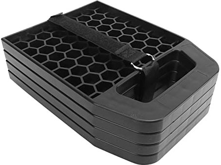 Caravan Levelling Blocks, Caravan Jack Pads, RV Jack Pad, Jack Leveling Block Reinforced Structure Non-Slip Weatherproof to Prevent Jacks from Sink for Caravan Motorhome (Black)