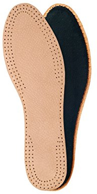 Kaps Plantillas de Cuero Natural para Hombre con Capa de Carbón Activado, Plantillas de Reemplazo para Zapatos, Botas (Hombre 43 EUR)
