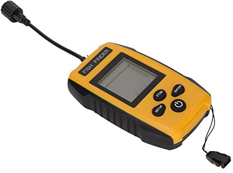 Tragbarer Fisch-Tiefenfinder, Wassersonar 0,6 Bis 2 M Sonar-Tiefendetektor, LCD-Display, für Offshore-Kajakfahren, Eissee-Flussangeln, Angelzubehör