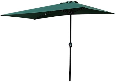 Aqkgtj Parasol semi-rectangulaire 250x130cm, parasol mural à hauteur réglable, parasol de balcon, parasol de jardin de marché extérieur pour mur, porche, vert