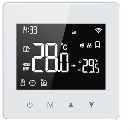 Feegow Smart Thermostat - Touch Programmable Heating Thermostat, Battery Powered Room Thermostat Wifi Wall Smart Thermostat For Tuya For ZigBee