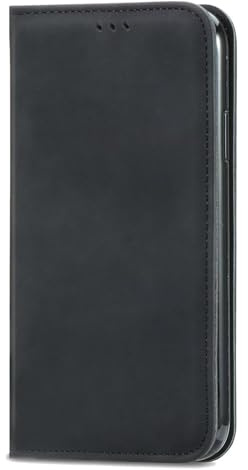 ILING Case for Blackview Wave 6C, Premium Leather PU Skin Wallet Cover Retro Flip Folio Shockproof Case with Card Slots, Kickstand, Magnetic Close, RFID Blocking (Black)