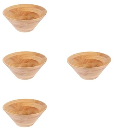 PRETYZOOM 4 Pezzi insalatiera in Legno Ciotole Cucina Ciotola Cucina Ciotola per mischiare Bowl Cucina Ciotola del Piatto Ciotole Trasparenti Ciotola per Insalata Scodella di Legno