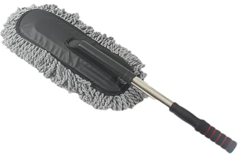 Stibtmr Plumero para El Coche Plumero para Limpiar Coche Exterior Cepillo Quita Polvo Sin Arañazos Cepillo De Microfibra con Mango Extensible para Camiones Y Motocicletas